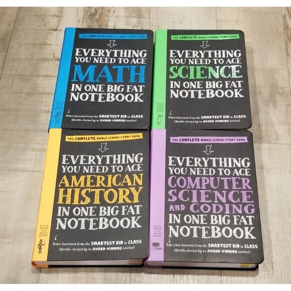Everything You Need To Ace In One Big Fat Notebook 4 Book Lot Middle School - Picture 1 of 2